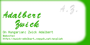 adalbert zwick business card